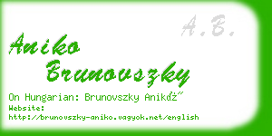 aniko brunovszky business card